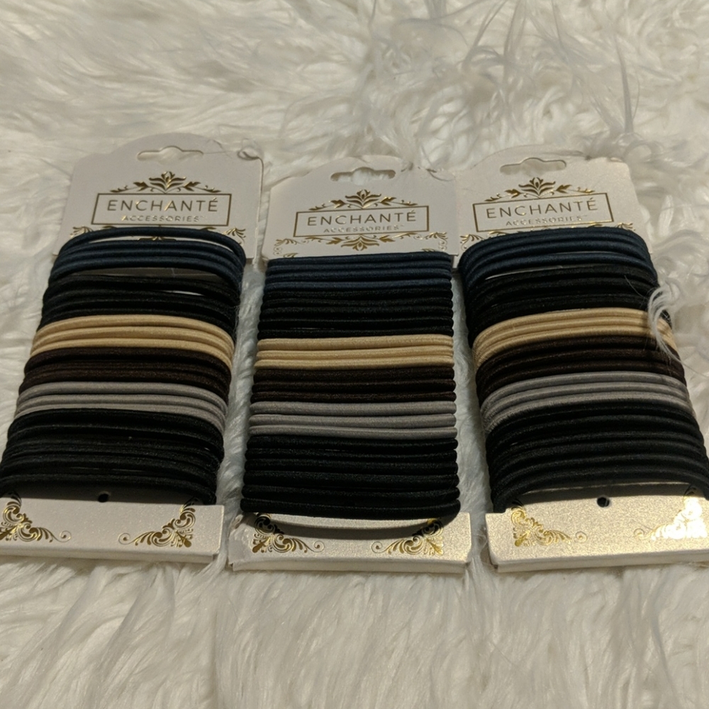 3 24packs of hair ties